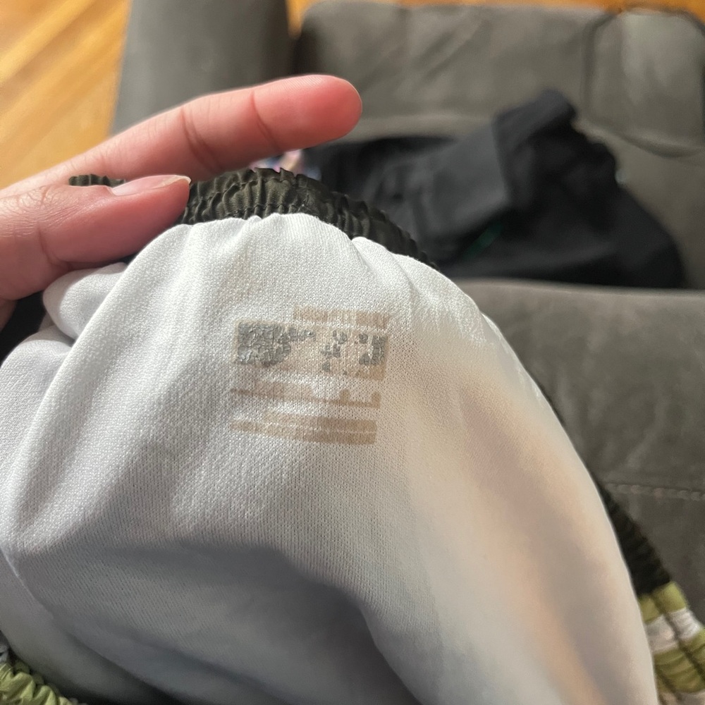 Nike Olive Green & White Lightweight Lined Shorts